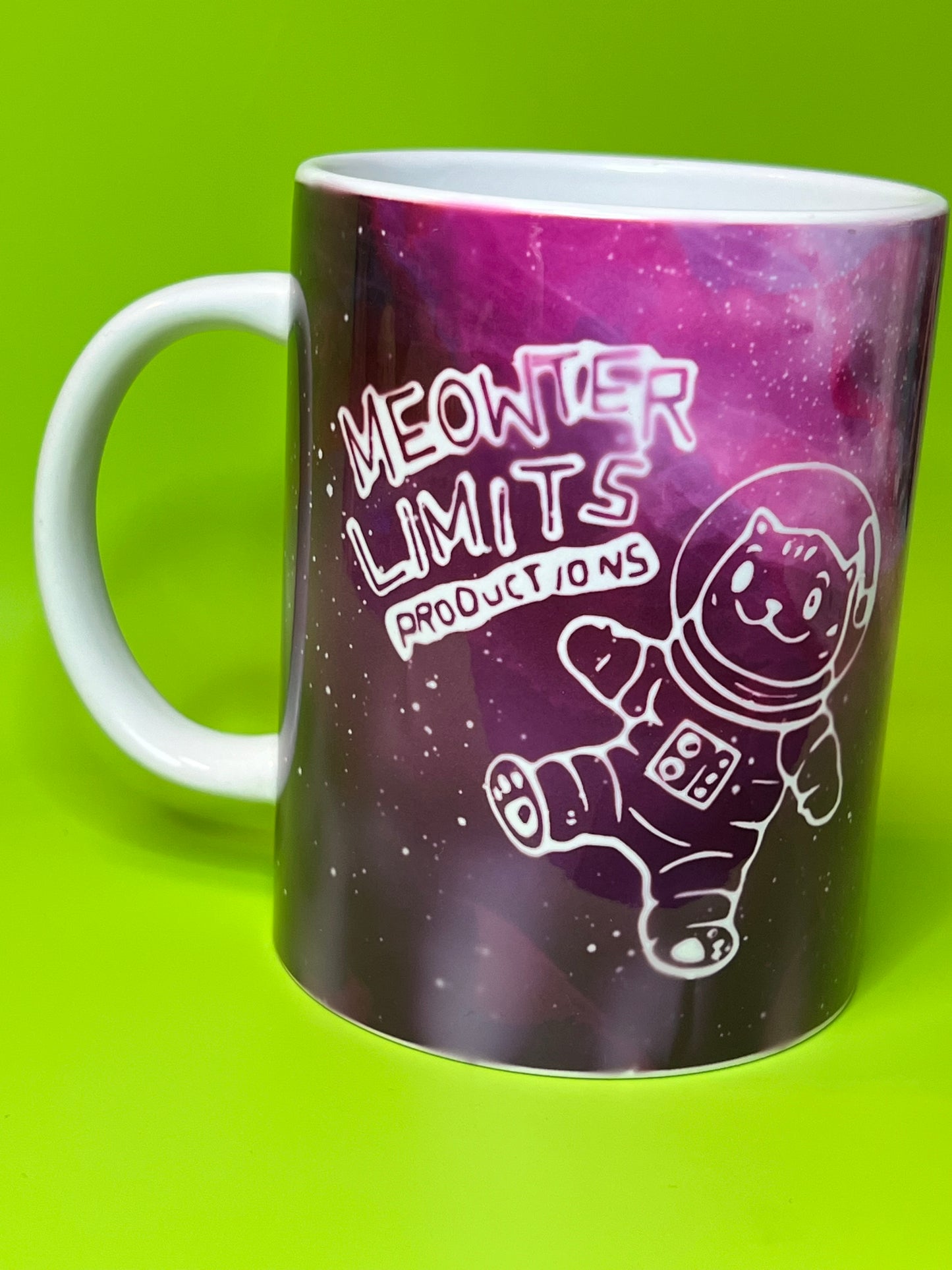 Space Cat Galaxy Mug Purple/Pink