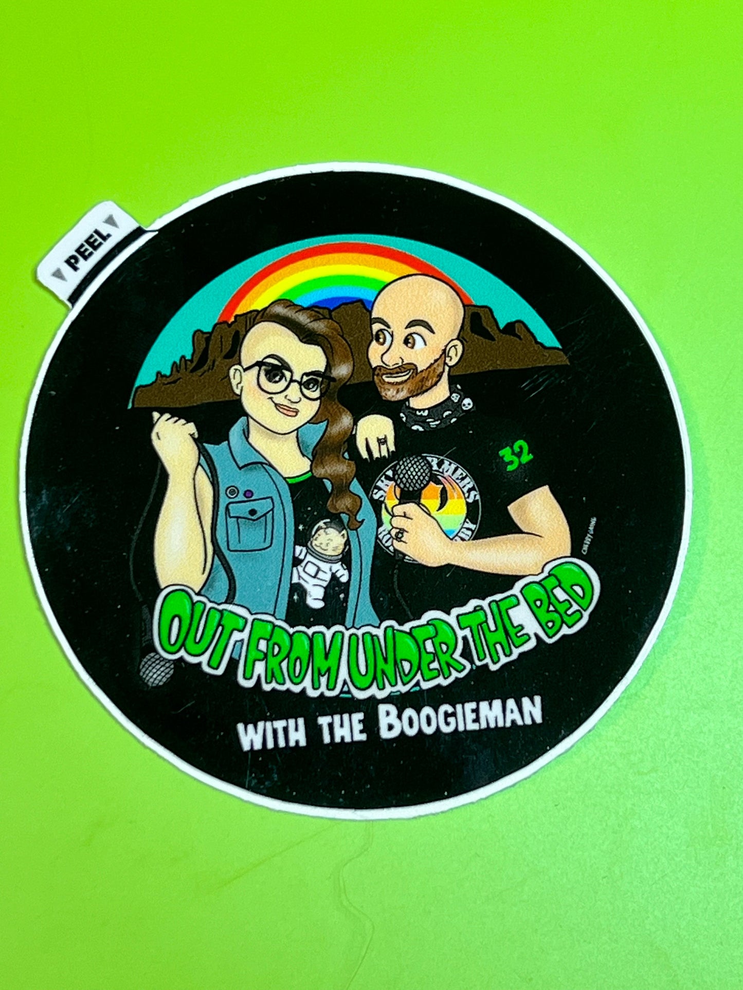 Out From Under the Bed Sticker (Pride version)