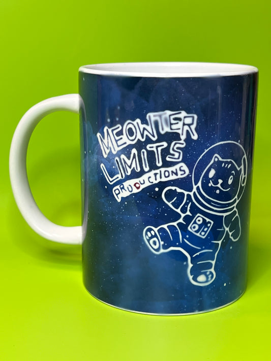 Space Cat Galaxy Mug Blue